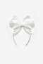 White Organza Bow Girl's Crown