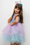 Lilac Mermaid Patterned Tulle Skirted Girls' Dress - Carey - 4