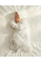 Tulle-Flower Detailed 4-Piece Newborn Baby Girl Hospital Outfit, 100% Certified Cotton - 2