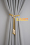 2 Pieces of Bohemian Style Curtain Ties - Handmade Decorative Curtain Tie-Ornaments Compatible with Background Curtains - Mustard Yellow - 5