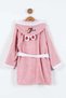 Clown Figured Embroidered Hooded Children's Bathrobe |   Soft Cotton Texture |   Water Absorber |   Comfortable Fit - 2