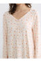 Quality Pieces from Çelebi Store V Planting Flowers Women's Nightgown - 3