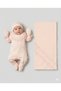Salmon Embroidered Detailed 4-Piece Newborn Baby Girl Hospital Outfit, 100% Cotton - 2
