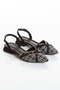 Colorful Linen Open Back 2 cm Heeled Shoes Full Fit