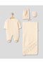 Knitwear Detailed 4-Piece Newborn Baby Girl Hospital Outfit 100% Cotton Oeko Tex Certified