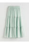 Two Mt Shop Quality Green Girls' Layered Skirt with Elastic Waist