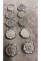 Ǝe Metallized Abs Nickel Plated Button 30 Size 28 mm 10 Pieces - 2