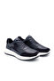 Como Navy Blue Genuine Leather Men's Casual Shoes with Eva Sole