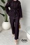 Comfortable Cut, Tie-Dye Detailed, Hijab-Friendly Women's Denim Suit 3154 – Special Series - 3