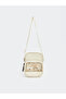 Ecru Leather Look Girl's Shoulder Bag - 3