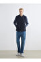 Navy Blue Standard Fit Men's Vest