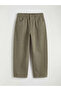 Khaki Loose Fit Boys' Gabardine Trousers