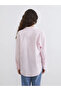 Pink Striped Oversized Oxford Women's Shirt - 4