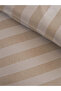 Beige striped single duvet cover set - 4