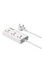 30W GaN Power Strip UK 7-in-1 (1C3A + 3 AC Sockets) – Wi-S005