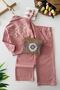 My Little One's Cicileri Daisy Printed Stone Detailed 3-Piece Girls' Set - Dusty Rose - 2