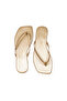 Women's Square Toe Flip-Flops Gold Stylish Daily Slippers - 2