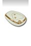Luxury Clio 3 Dacia Duster 2 Button Nano Key Case Cover White Gold Gold Color - 2