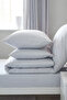 Double Cotton - Satin 210 Tc (83 Thread) Striped Duvet Cover Set White - 7