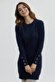 Patterned Tunic N3288 Navy Blue - 4