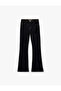Slim Fit Spanish Flare Cotton Denim Trousers - Flare Jeans - 4