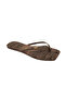 Women's Square Toe Flip-Flops with Brown Snake Pattern, Stylish Daily Slippers
