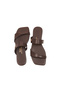 Women's Square Toe Brown Thick-Strapped Stylish Daily Slippers - 2