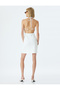 Mini Halter Neck Dress with Low Back Straps - 4