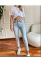 (Blueva) Karyıkama Mom Jeans Lycra Boyfriend High Waist Denim Pants (Blueva) - 2