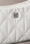 Women's Quilted Small Shoulder Bag - White - 4