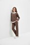 Brown Stone Detailed Pants and Girls' 3-Piece Shirt Set 23626 - 3