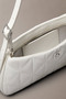 Women's Quilted Small Shoulder Bag - White - 5