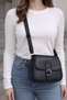 Women's Bag with Cover Detail, Three Compartments, Crossbody, Width: 20 Cm, Length: 17 Cm, Width: 8 cm - 2