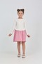 Girl's Printed Relax Fit Crew Neck Long Sleeve Dress - Color Block - 3