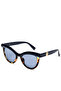 Women Printed Frame Blue Cateye Sunglasses - 3