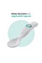 Ergonomic Feeding Spoon and Fork Set White & Owl, 6 Months+ Double - 3