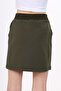 Girl's Basic Skirt with Ribbed Waist and Pockets - 4