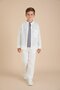 Ecru Linen Shirt and Trousers Boys' 3-Piece Top and Bottom Set 23575 - 2