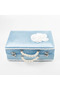 Velvet Chest Dowry Box Quran Box (Blue, Hollow Box) - 2