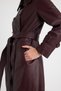Women's Genuine Burgundy Color Leather Jacket French Pardüse - 5