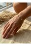 Women's Gold Color Sequential Butterfly Chain Steel Bracelet (Adjustable Length) - 2