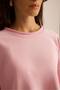 Block With Pique Detail Pink Cropped Tracksuit Set - 6