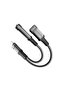 سماعة أذن ومحول شحن 2 في 1، من نوع Lightning إلى Lightning +، طول السلك 3.5 بوصة (12 سم).