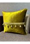 Woven Velvet Atlas Gold Beaded Tassel 43X43 Square - 4