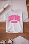 Girl Eating Apple Printed 3-Pack Yellow-Grey-Purple Girls' T-Shirt - 4