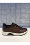 Ay 603 Brown Genuine Leather Orthopedic Rubber Laced Casual Sports Shoes - 2