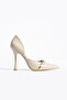 JADE Burgundy Gold Accessory Elegant Women's Stiletto – Pointed Toe Stiletto Heel - 2