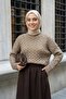 Braided Stone Turtleneck Knitwear Sweater - 4