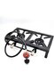 Heavy Duty Dual Burner Gas Stove with Cast Iron Burners, Manual Ignition System, Strong Rectangular - 3