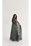 MWT1006 - عباية لنن مطرزة |Embroidered linen abaya - 5